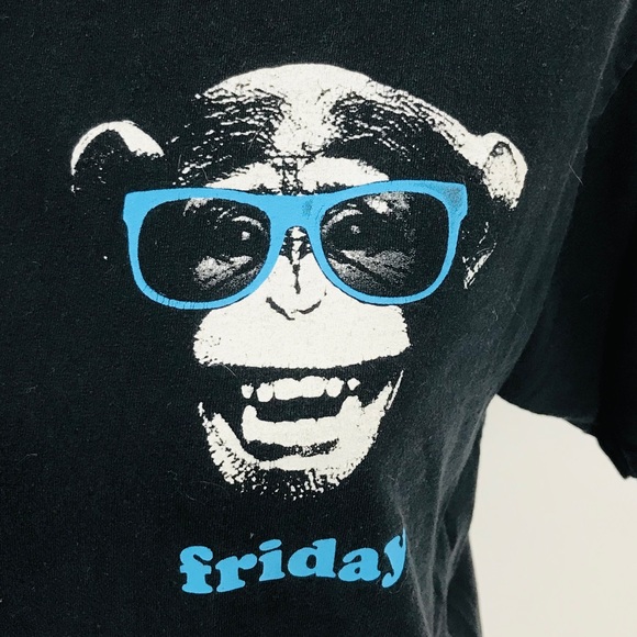 Monkey’s Monday Glum and Friday Fun Shirt, Black, Medium - Picture 4 of 5